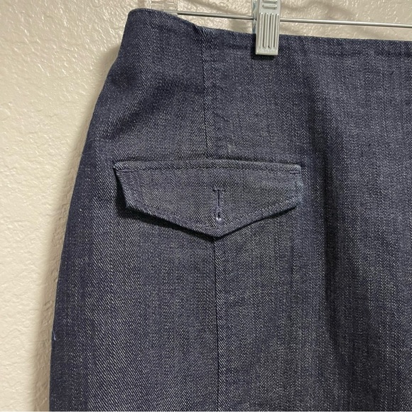 Banana Republic Dark Wash Pencil Wrap  Denim Skirt Size 4 - Picture 3 of 5